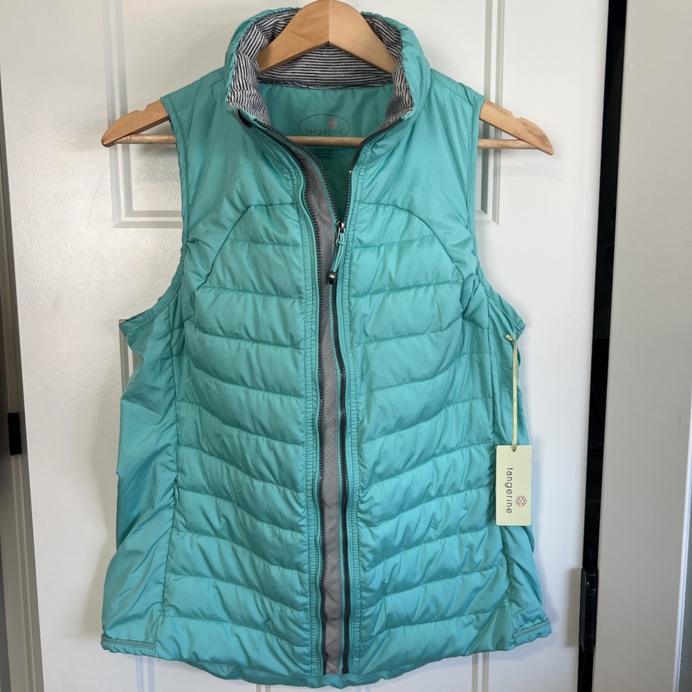 NWT Quilted Packable Puffer Vest by Tangerine‎ Sz Medium Active Hiking Running